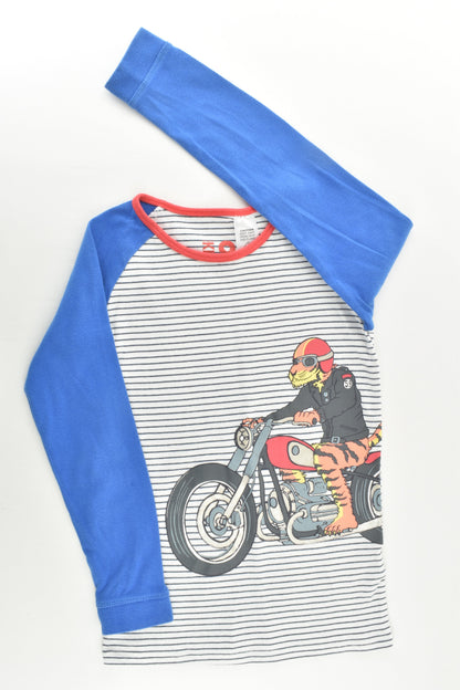 Cotton On Kids Size 8 Tiger On Motorbike Pj Set