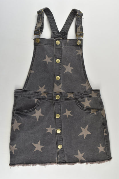 Cotton On Kids Size 9 Stretchy Denim Stars Pinafore Dress