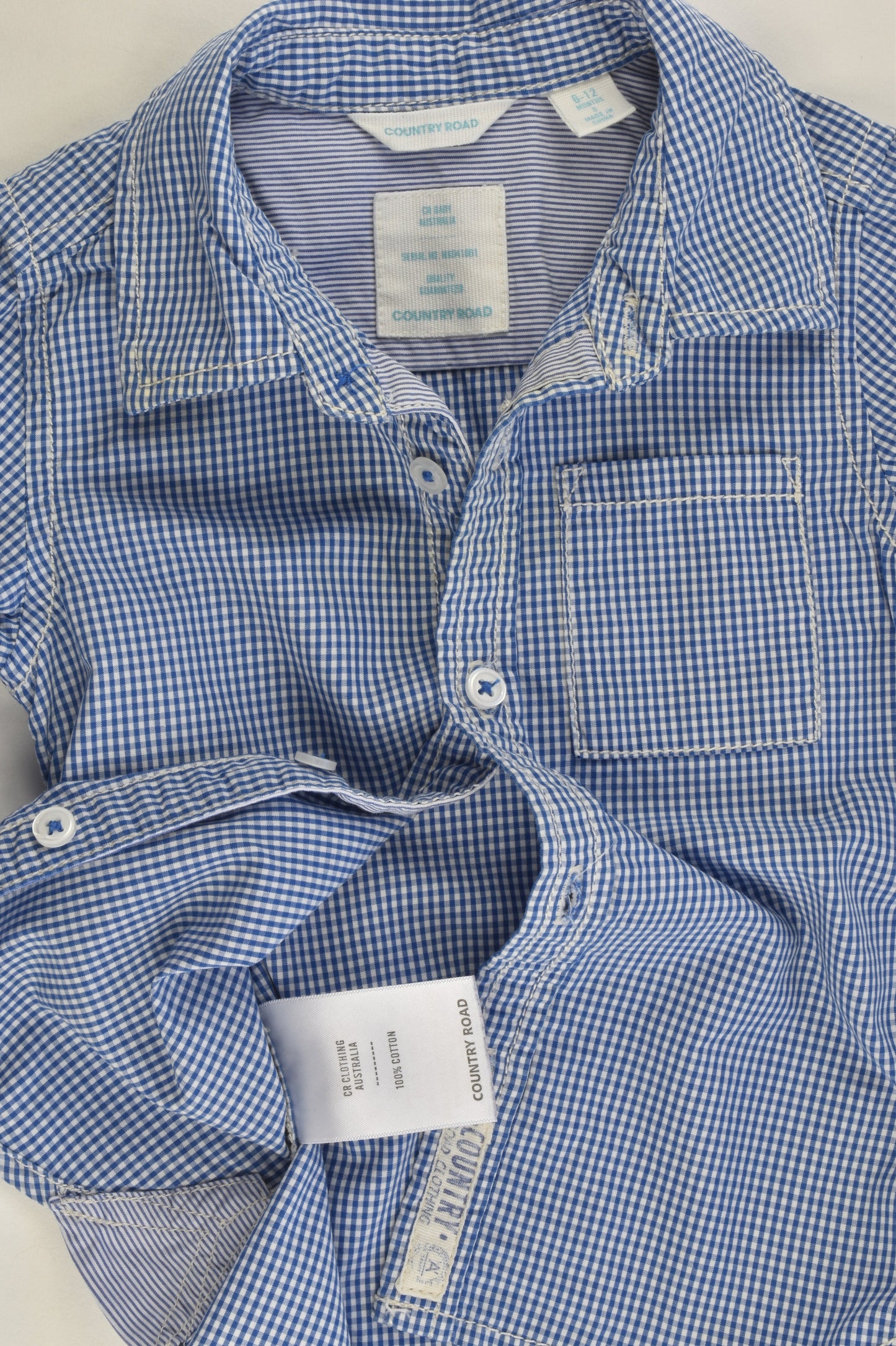 Country Road Size 0 (6-12 months) Checked Shirt