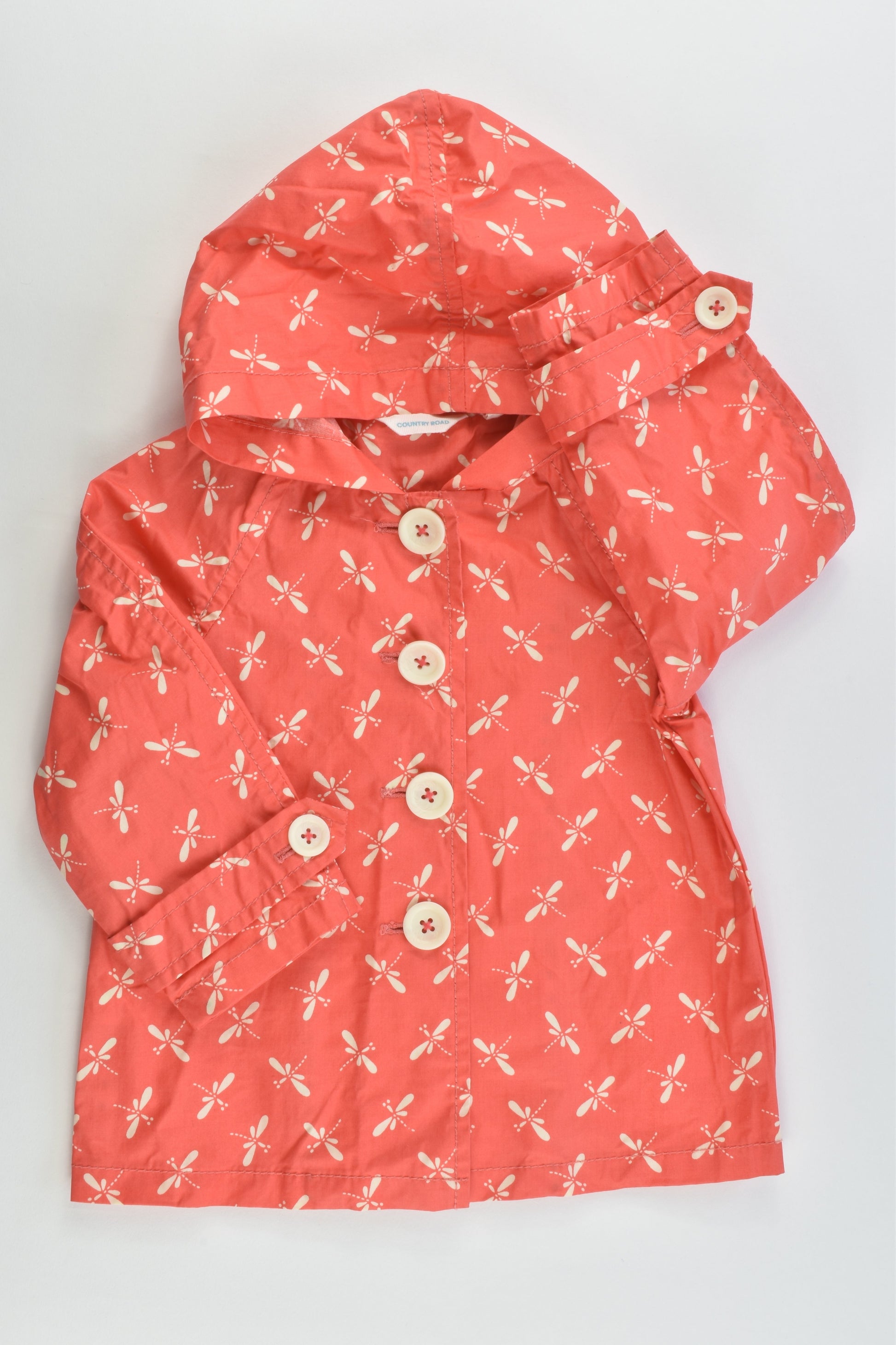 Country Road Size 0 (6-12 months) Dragonflies Hooded Rain Jacket