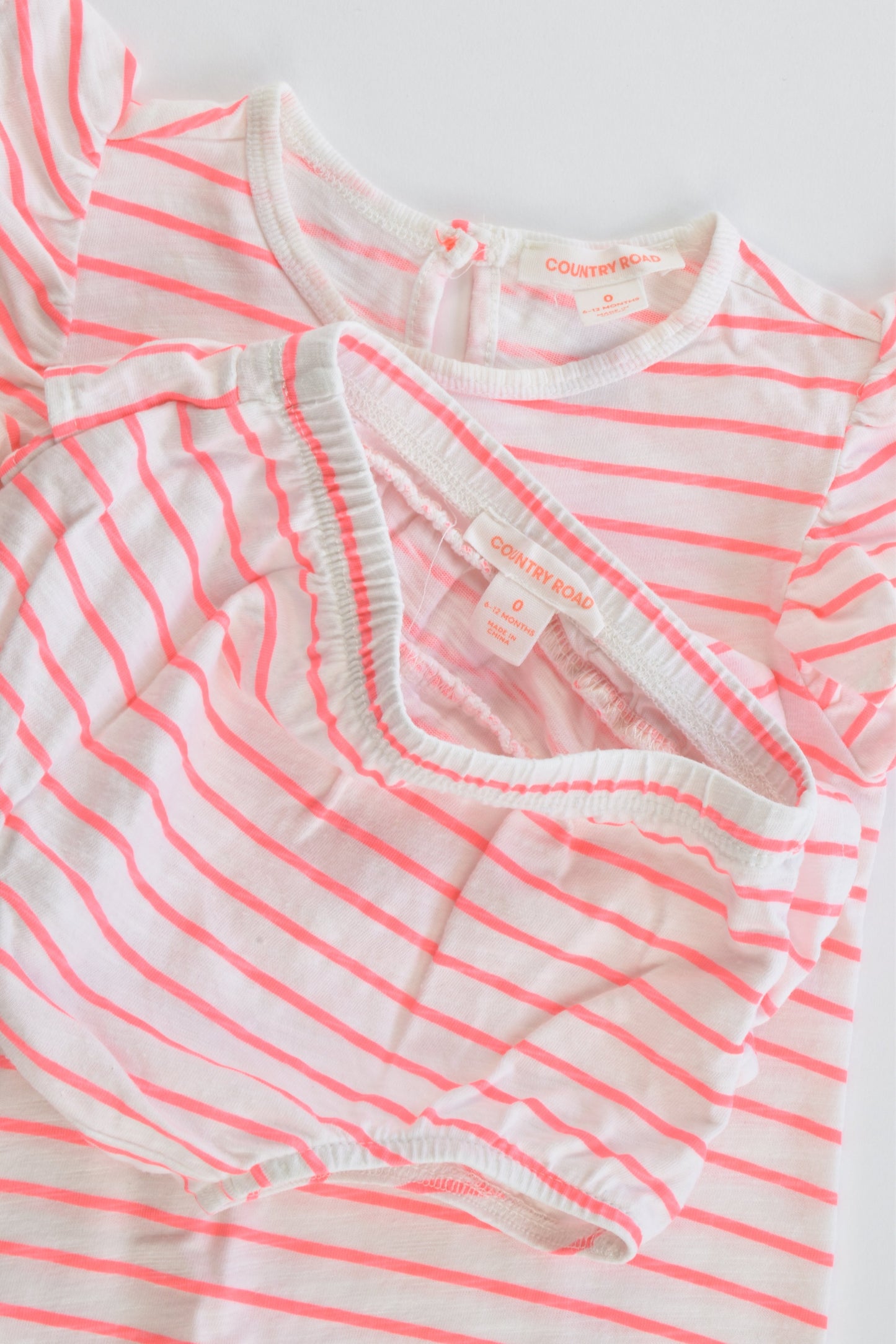Country Road Size 0 (6-12 months) Striped Top and Bloomers with Ruffle Back