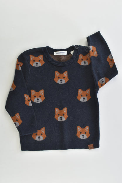 Country Road Size 0 Fox Knitted Jumper