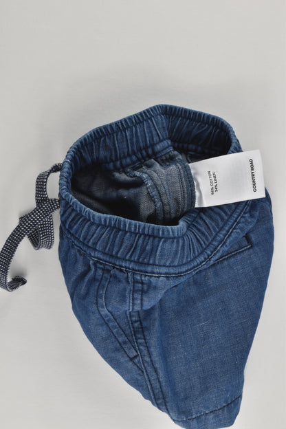 Country Road Size 00 (3-6 months) Cotton/Linen Lightweight Denim Shorts