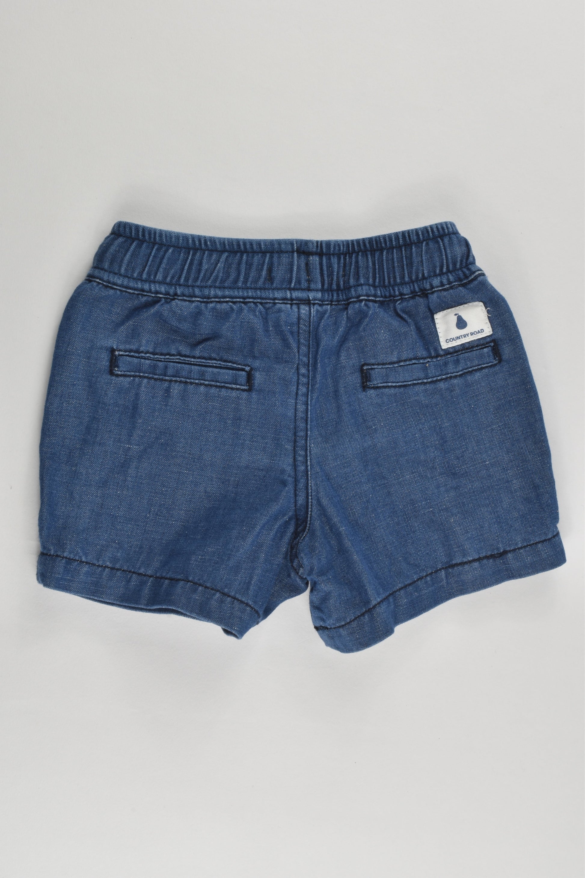 Country Road Size 00 (3-6 months) Cotton/Linen Lightweight Denim Shorts