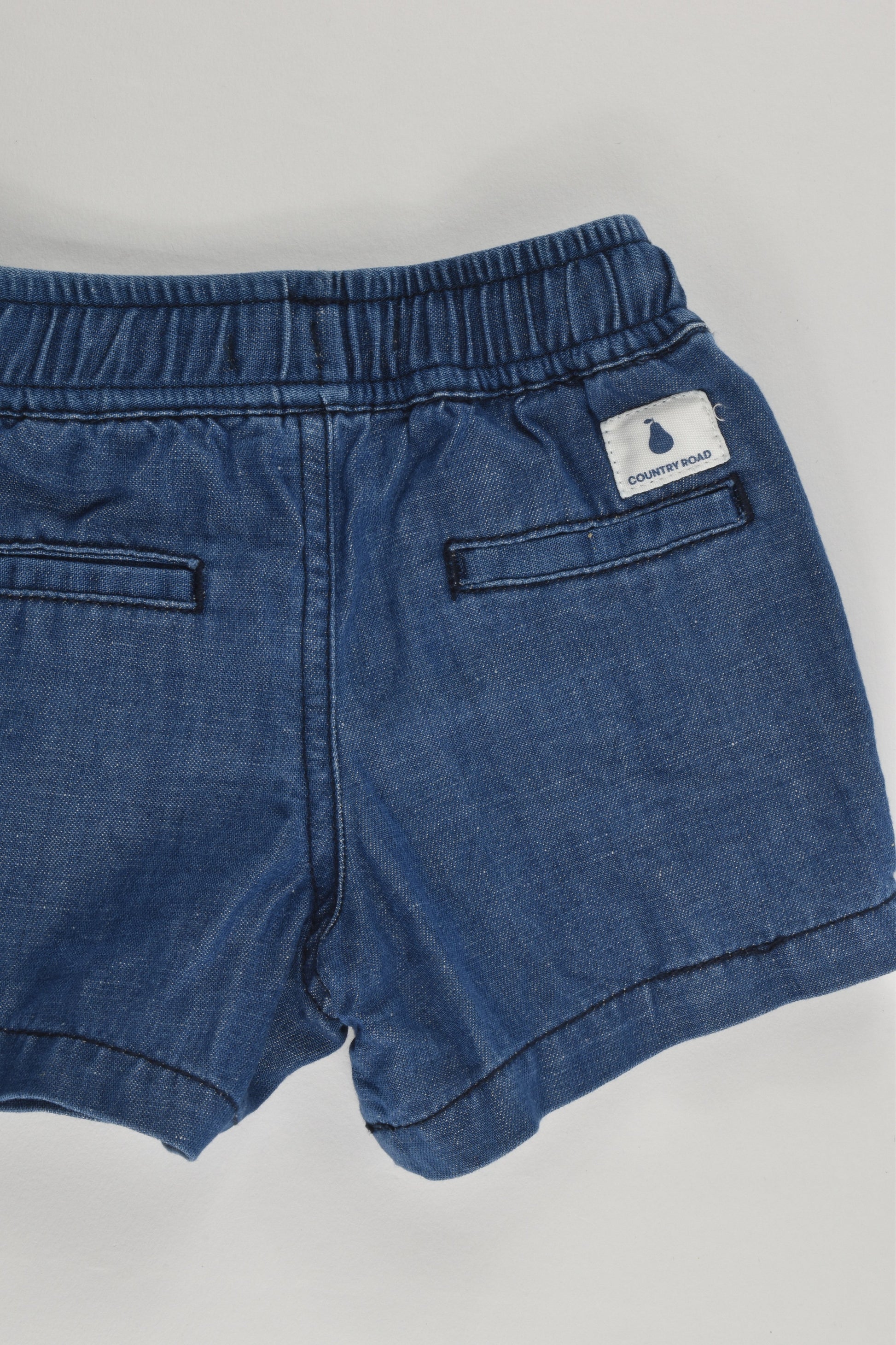 Country Road Size 00 (3-6 months) Cotton/Linen Lightweight Denim Shorts