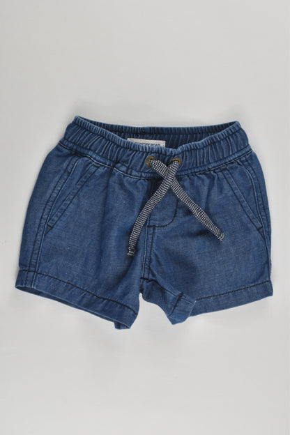 Country Road Size 00 (3-6 months) Cotton/Linen Lightweight Denim Shorts