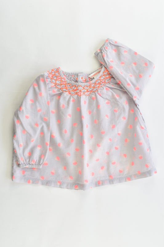 Country Road Size 00 (3-6 months) Polka Dots Blouse