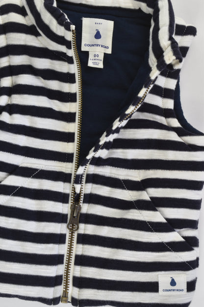 Country Road Size 00 (3-6 months) Striped Padded Vest