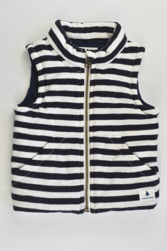 Country Road Size 00 (3-6 months) Striped Padded Vest