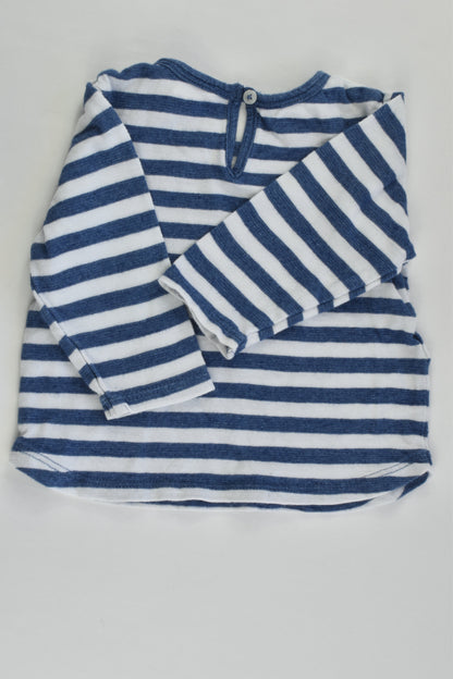 Country Road Size 000 (0-3 months) Striped Love Heart Top