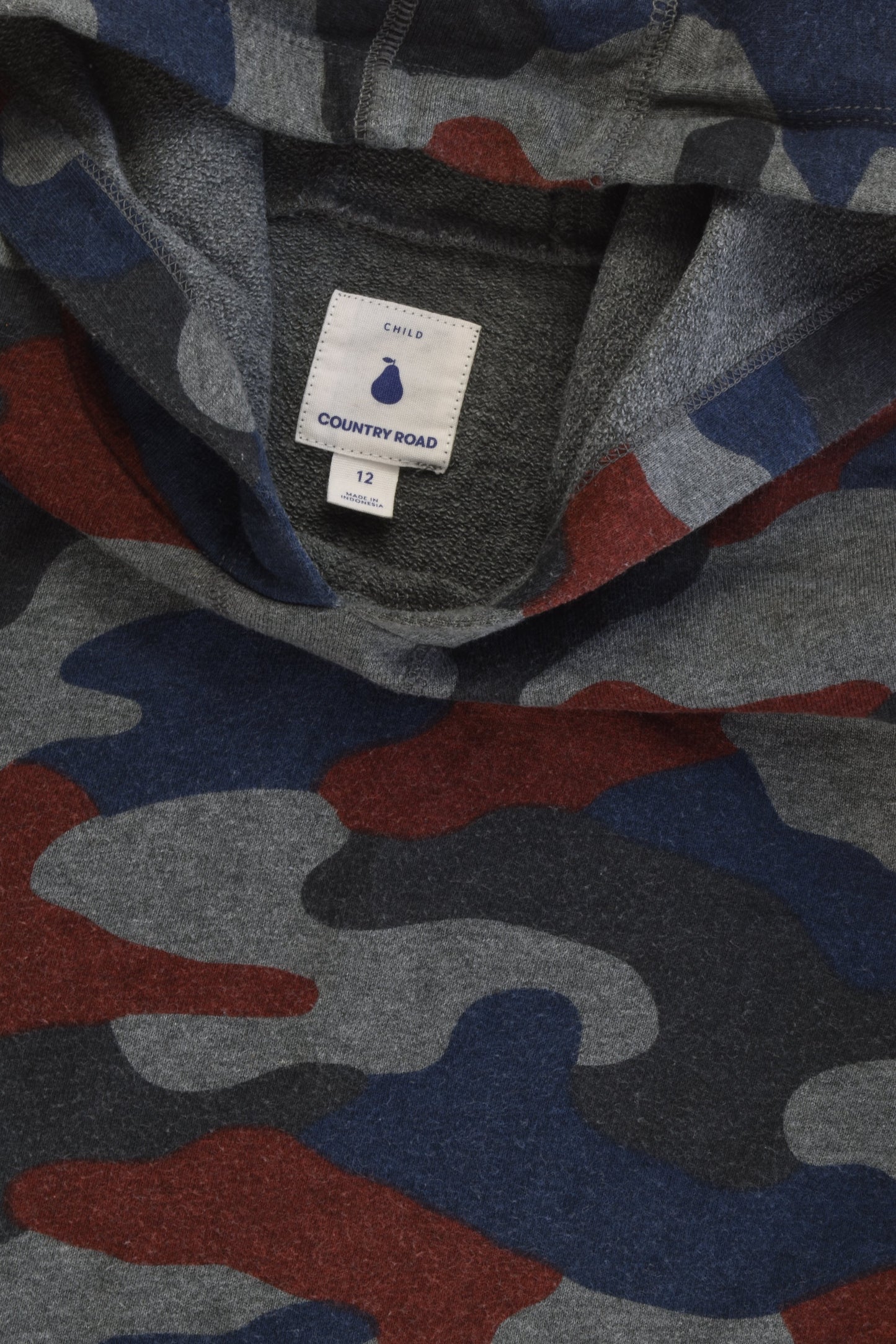 Country Road Size 12 Camouflage Hooded Jumper