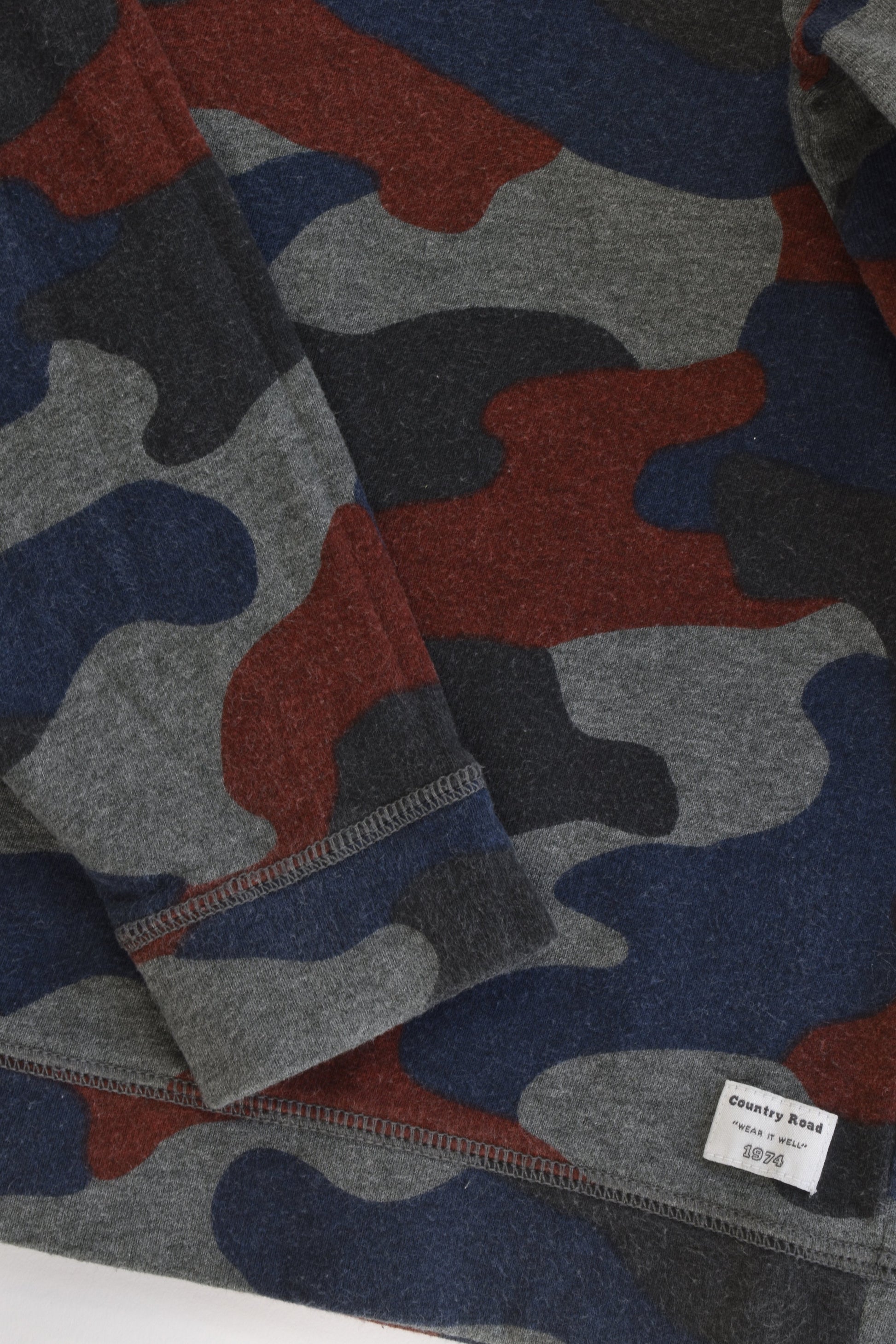 Country Road Size 12 Camouflage Hooded Jumper