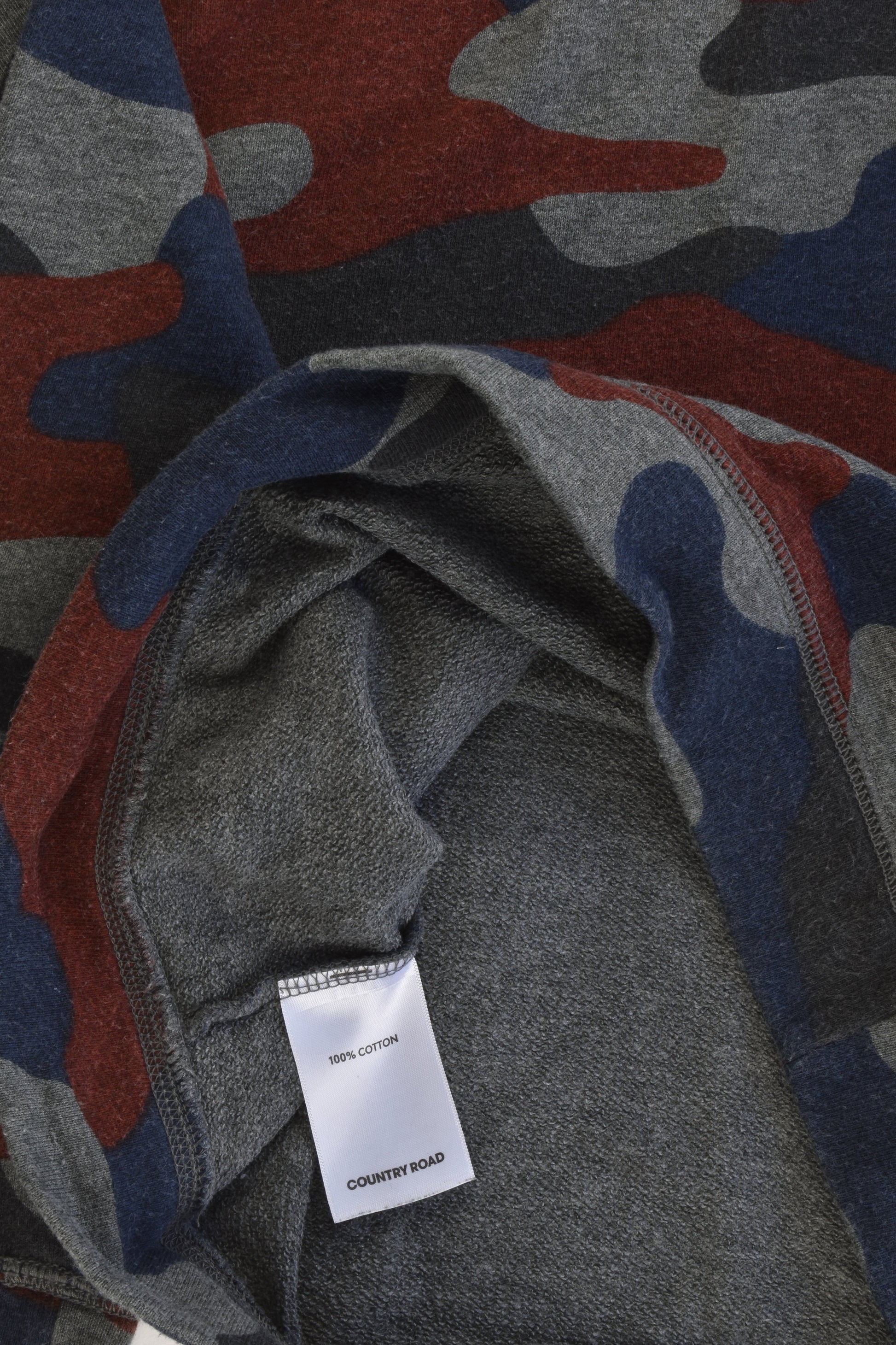 Country Road Size 12 Camouflage Hooded Jumper