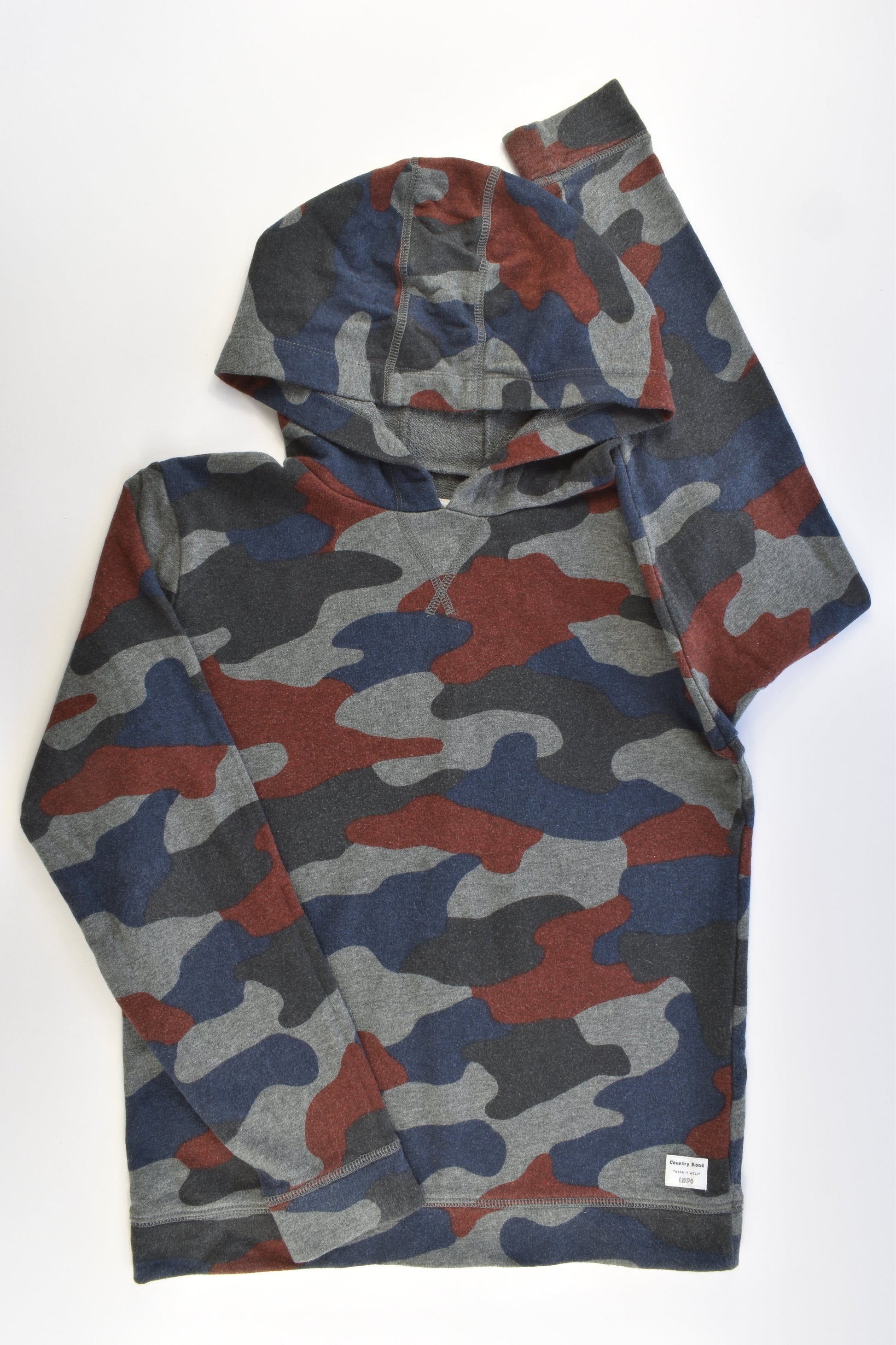 Country Road Size 12 Camouflage Hooded Jumper