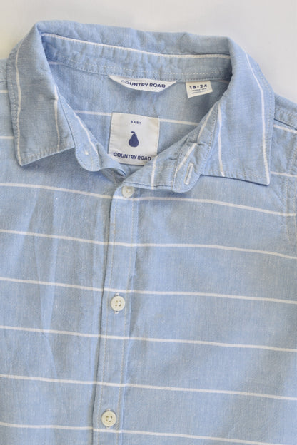 Country Road Size 18-24 months Linen/Cotton Collared Shirt