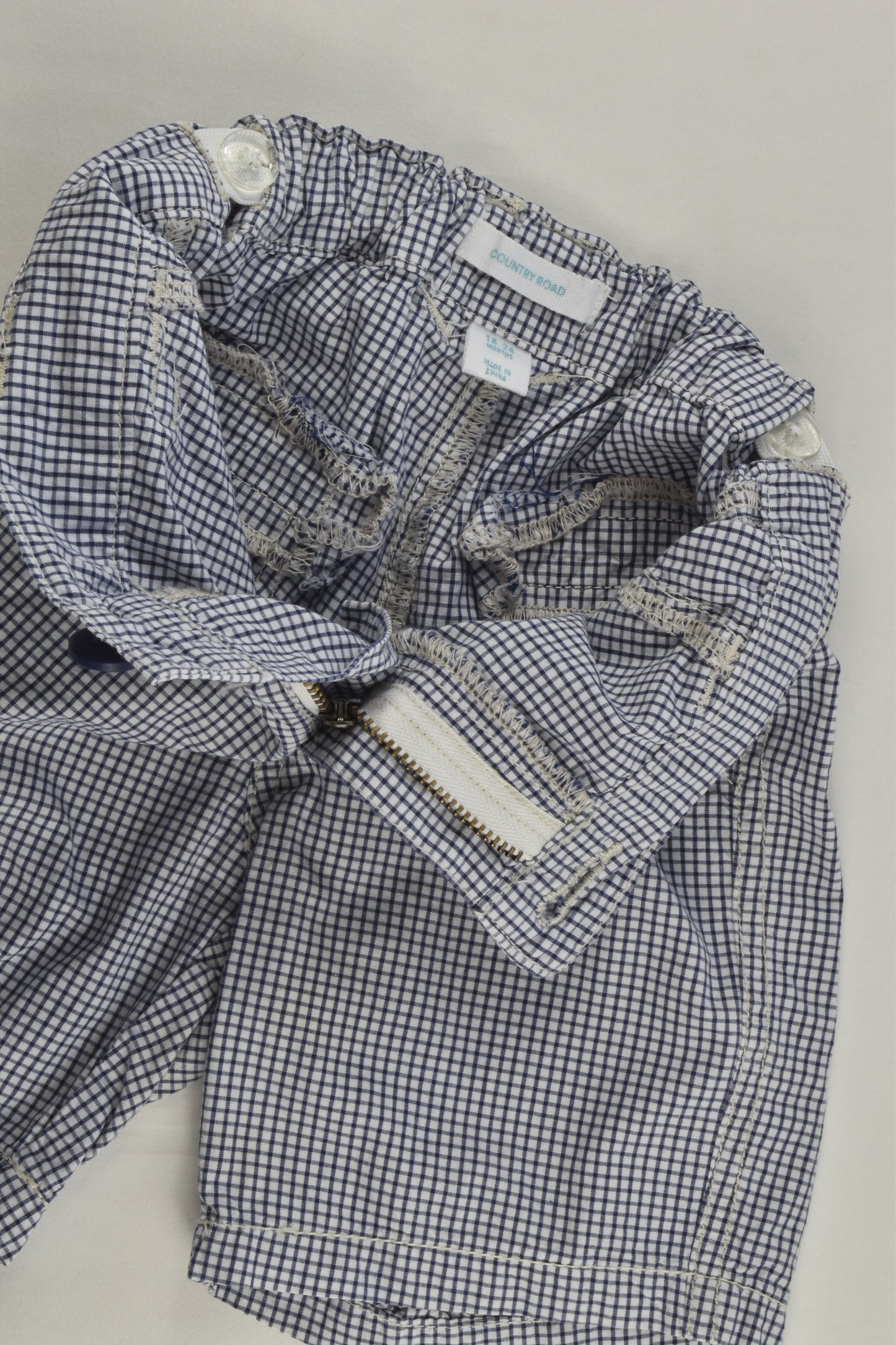 Country Road Size 2 (18-24 months) Lightweight Checked Shorts