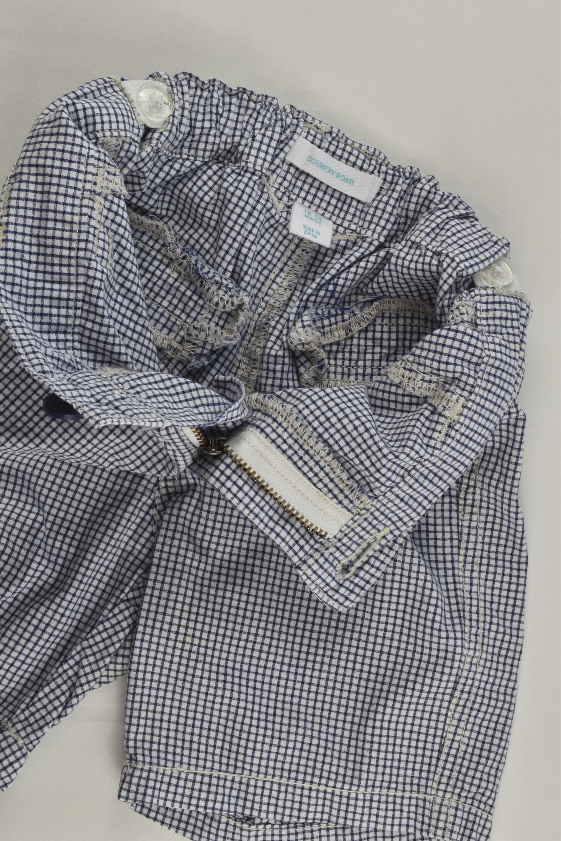 Country Road Size 2 (18-24 months) Lightweight Checked Shorts
