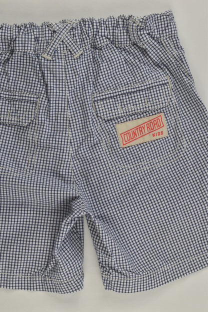 Country Road Size 2 (18-24 months) Lightweight Checked Shorts