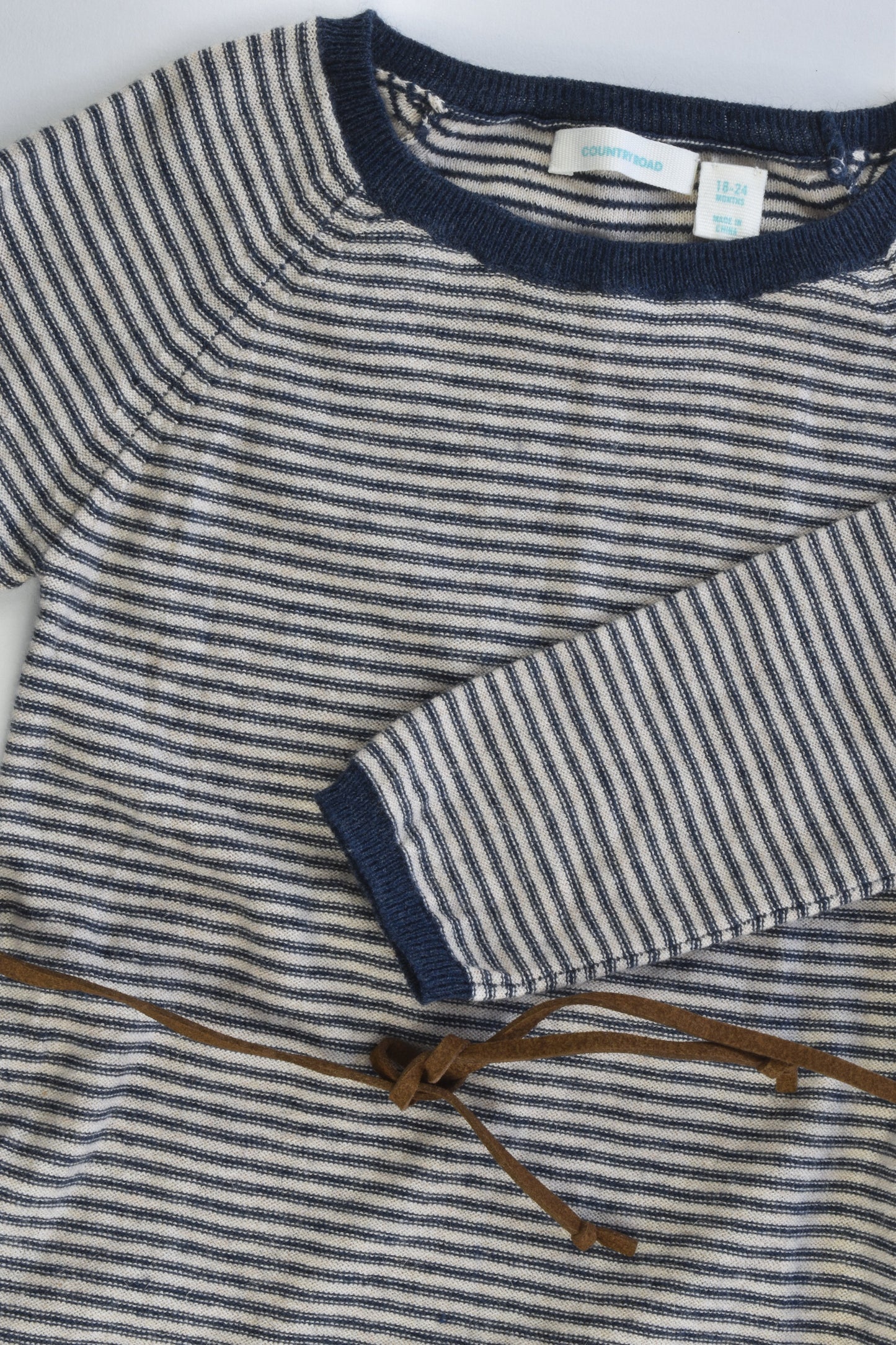 Country Road Size 2 (18-24 months) Striped Cotton/Angora Knitted Dress
