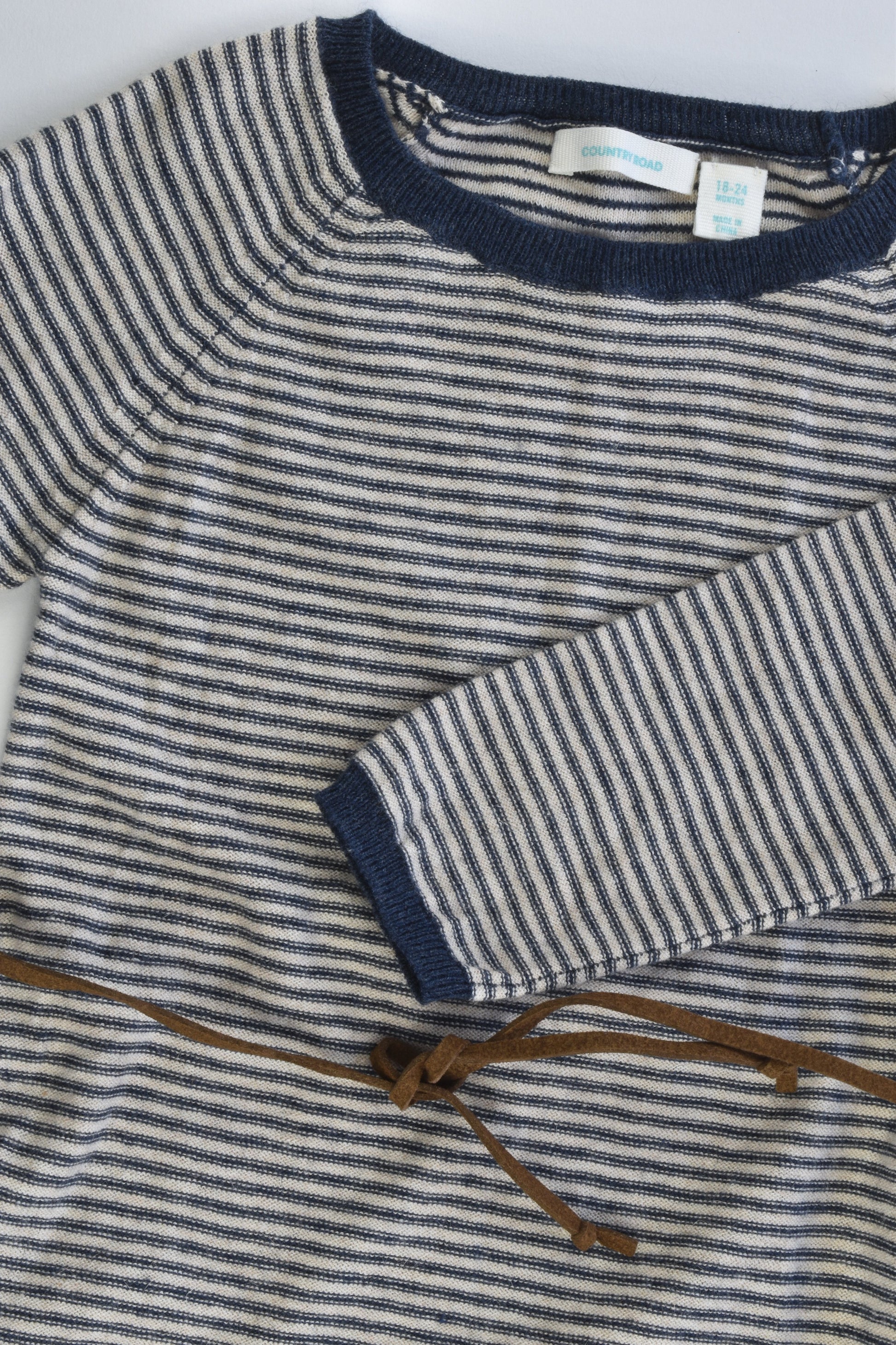 Country Road Size 2 (18-24 months) Striped Cotton/Angora Knitted Dress