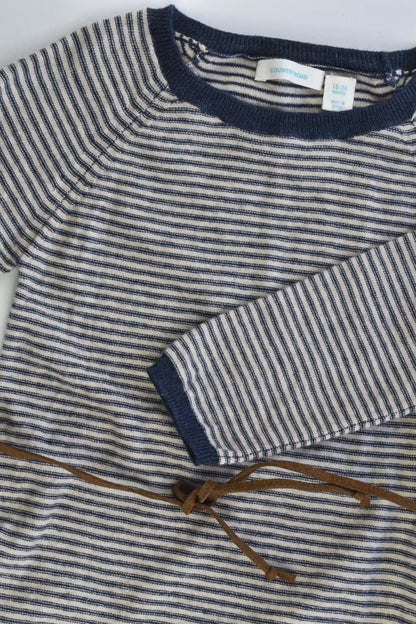 Country Road Size 2 (18-24 months) Striped Cotton/Angora Knitted Dress