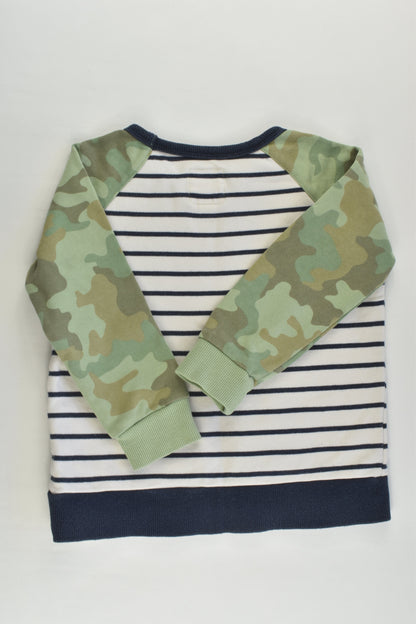 Country Road Size 3 Camouflage and Stripes Sweater