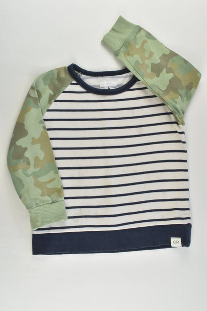 Country Road Size 3 Camouflage and Stripes Sweater