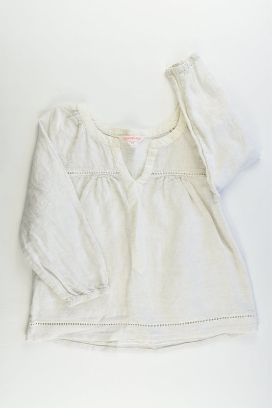 Country Road Size 6 Linen/Cotton Blouse