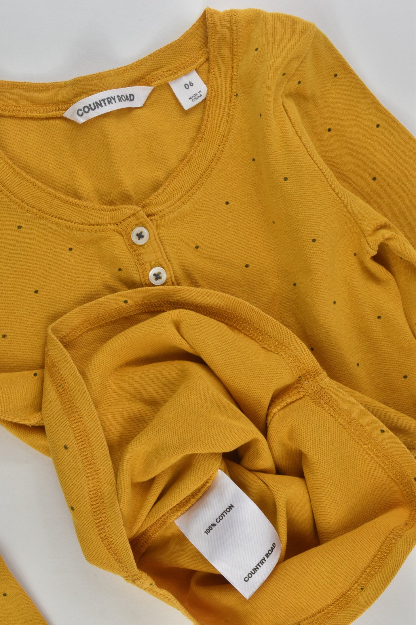 Country Road Size 6 Mustard Top