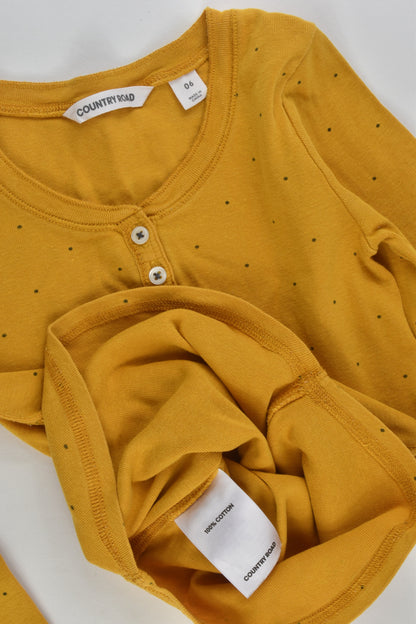 Country Road Size 6 Mustard Top