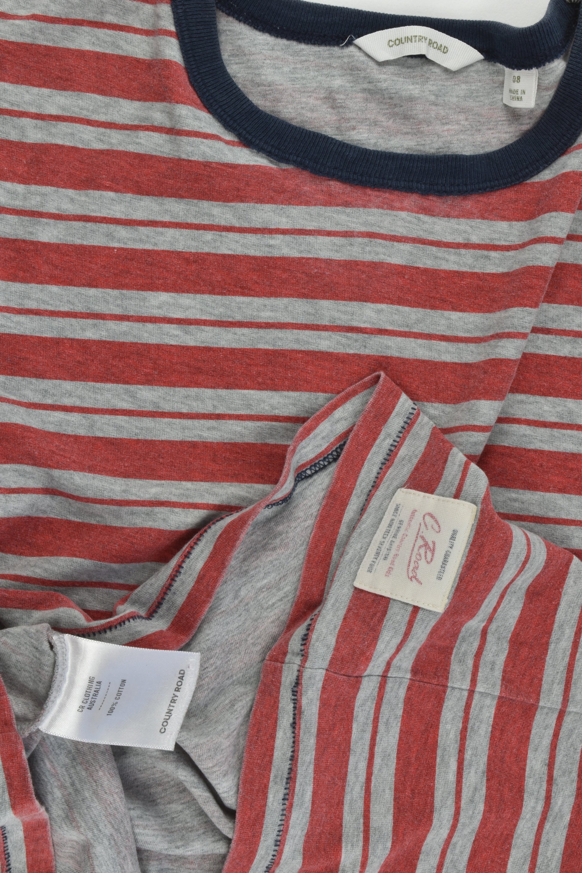 Country Road Size 8 Striped T-shirt