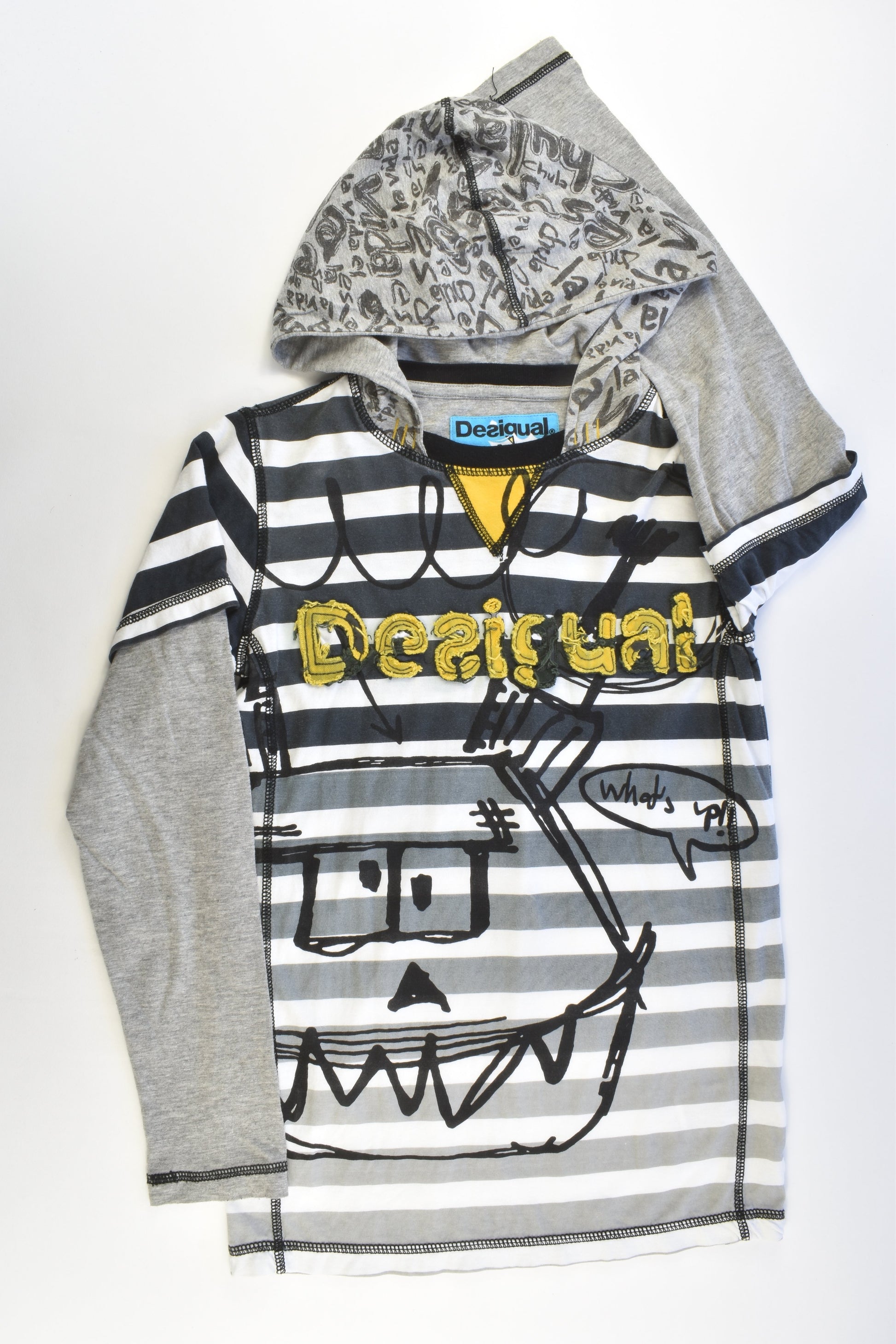 Desigual (Spain) Size 11-12 'What's Up' Hooded Top
