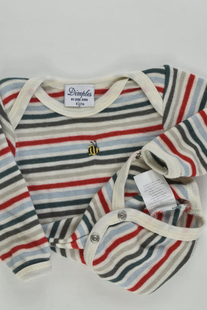 Dimples by Jane Anne Size 000 (3 months) Merino Bodysuit