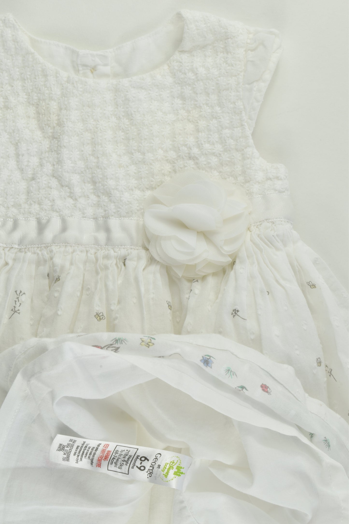 Disney Baby at George Size 0 (6-9 months, 68-74 cm) Winnie The Pooh Lined Dress