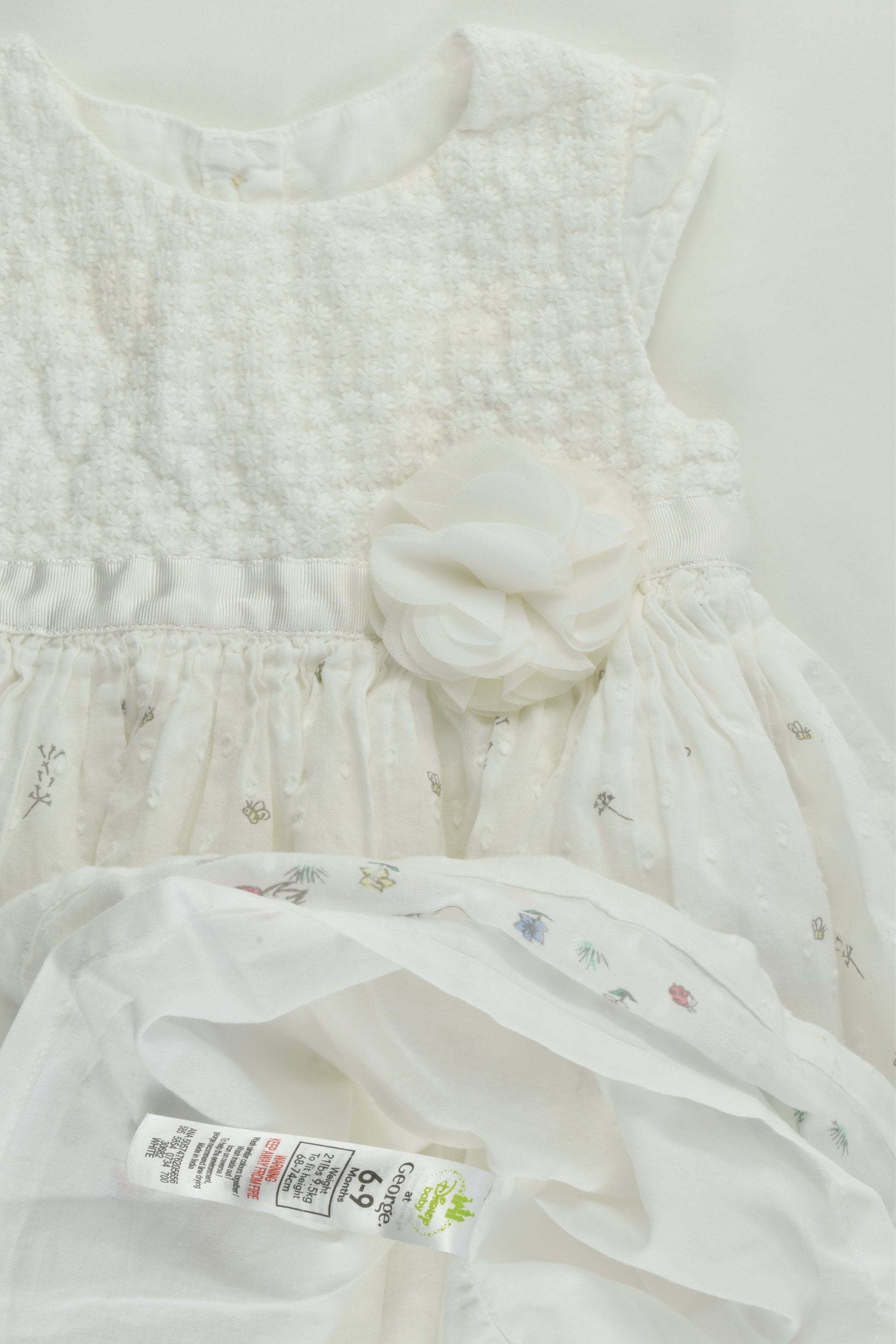 Disney Baby at George Size 0 (6-9 months, 68-74 cm) Winnie The Pooh Lined Dress