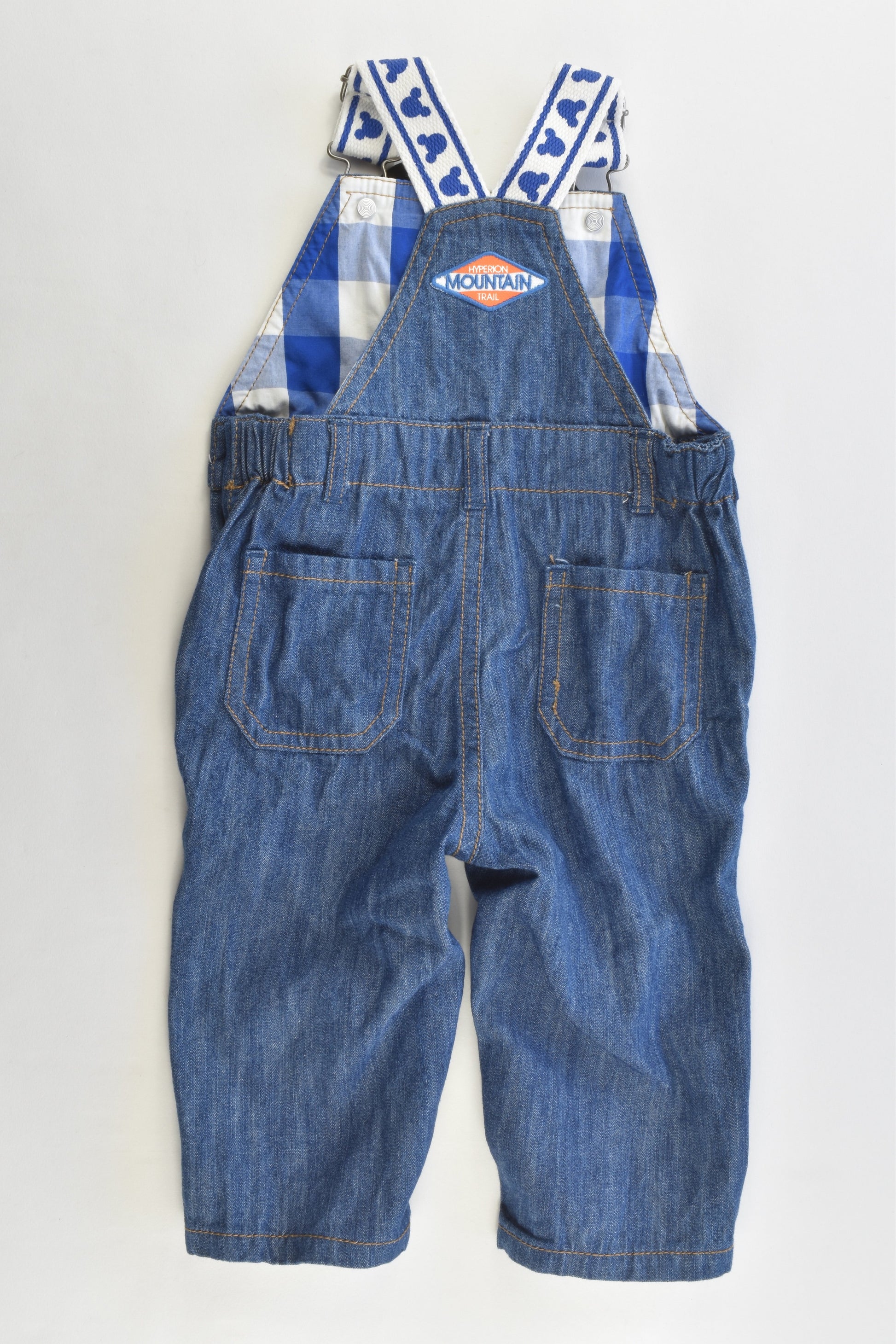 Disney Baby by Disney Store Size 0 (6-9 months, 74 cm) Soft Mickey Mouse Denim Overalls