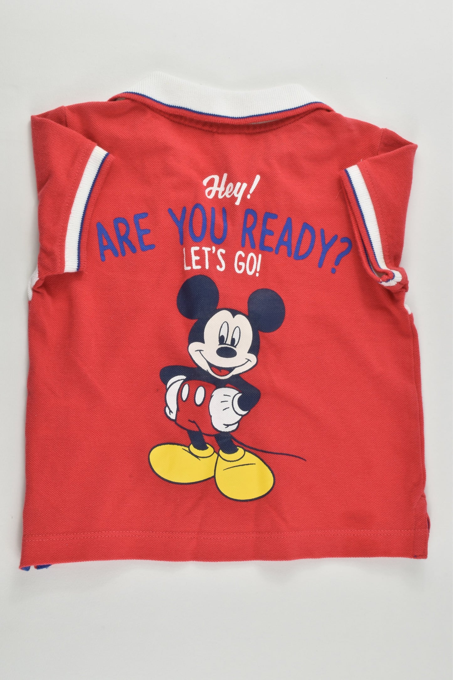 Disney Baby (Italy) Size 0-1 (12-18 months, 80 cm) Mickey Mouse 'Travel Around The World' Polo Shirt