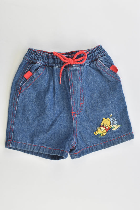 Disney Baby Size 0 (6/9 months) Vintage Style Baby Pooh Denim Short