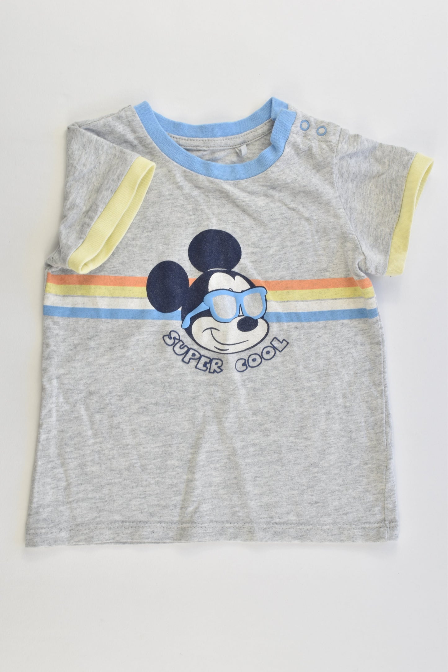 Disney Baby Size 1 Mickey Mouse 'Super Cool' T-shirt