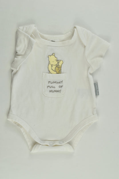 Disney Size 0000 Winnie The Pooh 'Tummy Full Of Hunny' Bodysuit