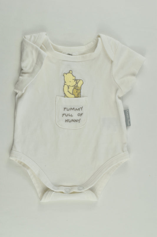 Disney Size 0000 Winnie The Pooh 'Tummy Full Of Hunny' Bodysuit