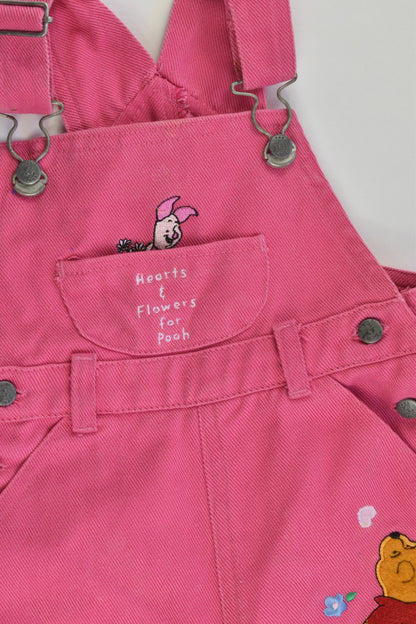 Disney Size 1 (18 months) 'Hearts And Flowers For Pooh' Short Overalls