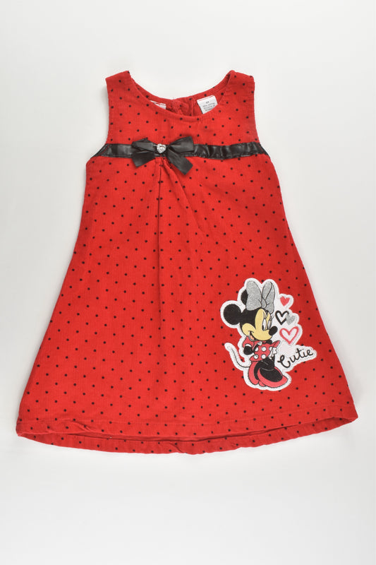 Disney Size 3 Minnie Mouse Stretchy Cord Dress