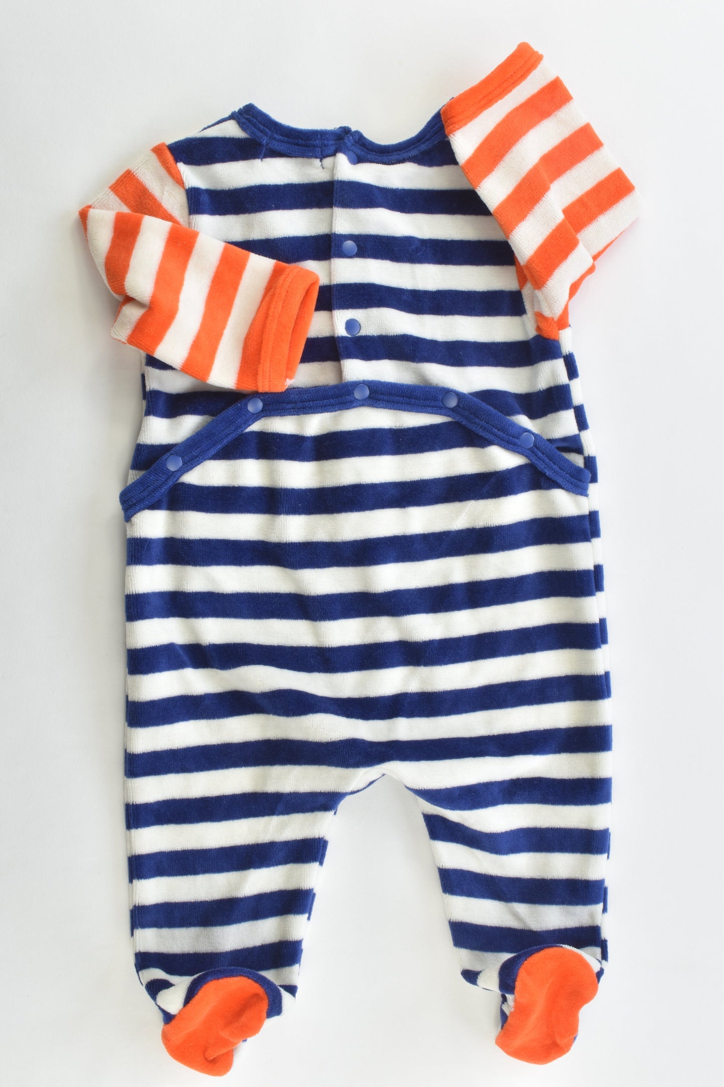 Du NEW Pareil Au Même (France) Size 3 months (59 cm) "Petit Monsieur" Footed Velour Romper