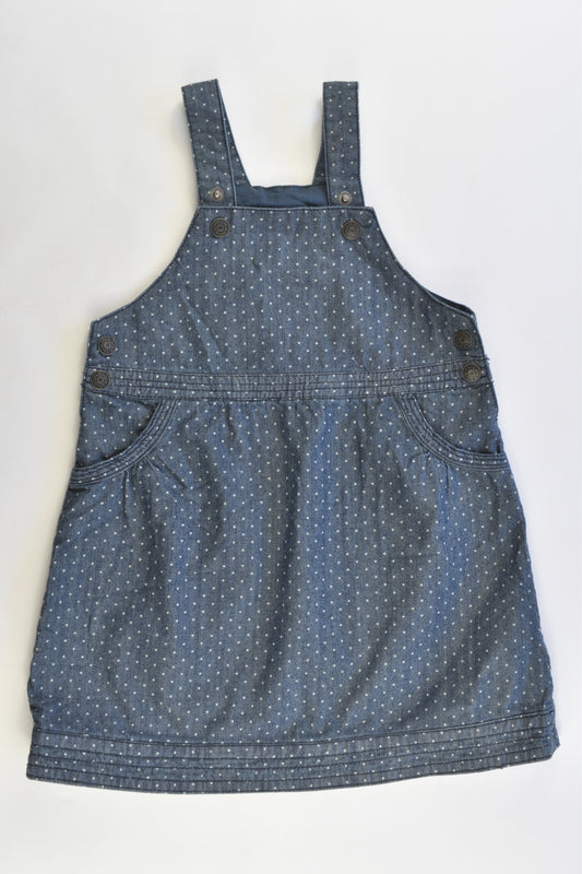 Du Pareil Au Même (France) Size 1-2 (23 months, 86 cm) Soft Denim Pinnie Dress