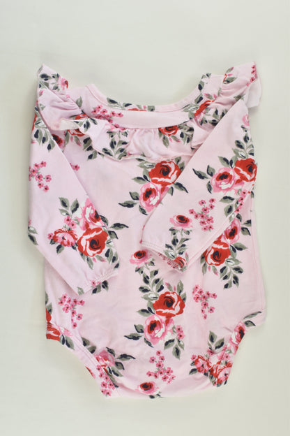 Dymples Size 00 Roses and Ruffle Bodysuit