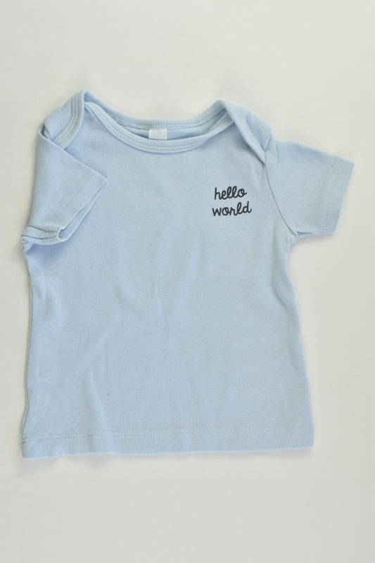 Dymples Size 000 3 months) Organic Cotton 'Hello World' T-shirt