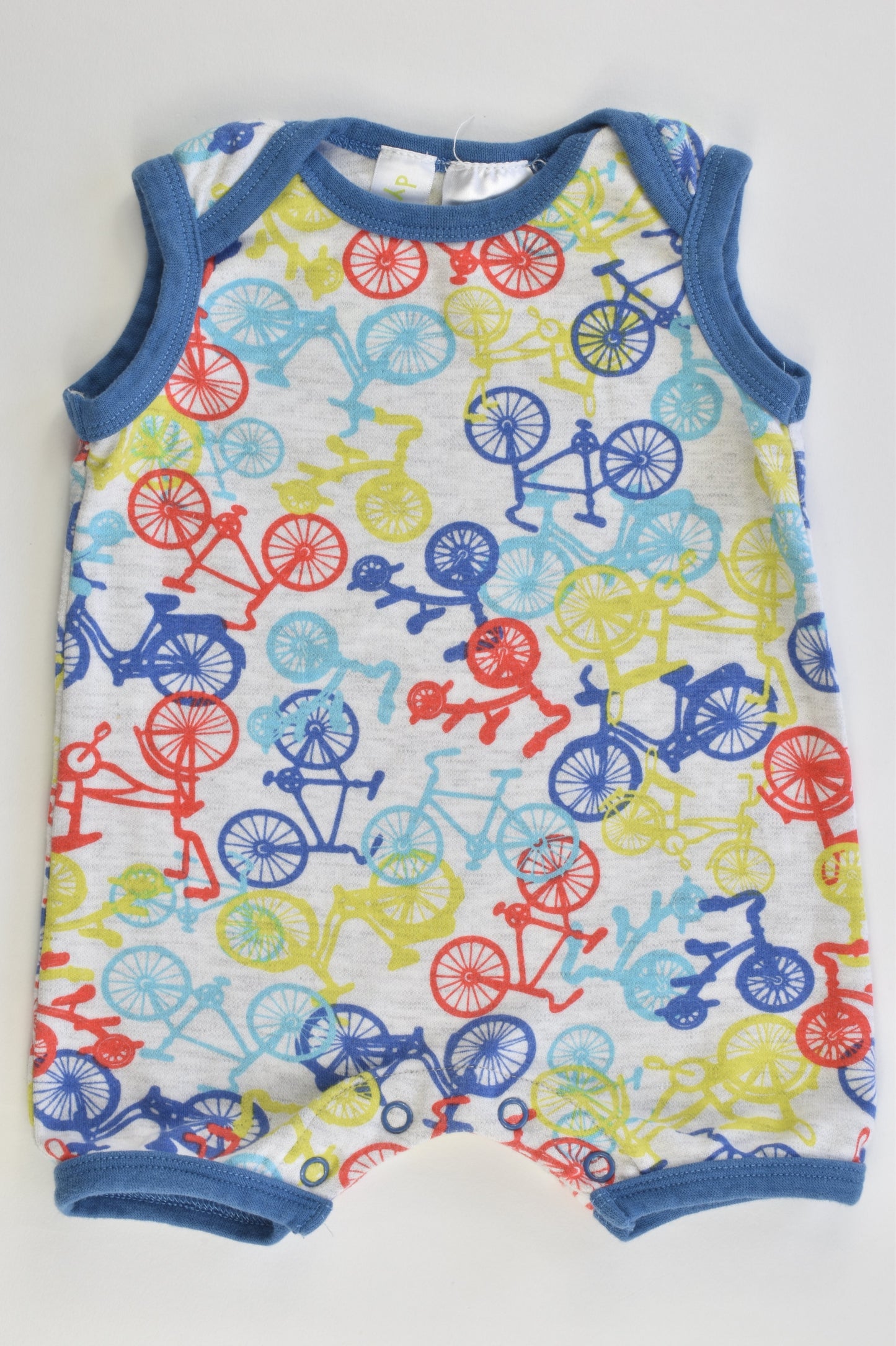 Dymples Size 000 (62 cm) Colorful Bicycles Short Romper