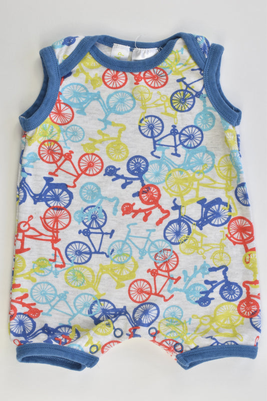Dymples Size 000 (62 cm) Colorful Bicycles Short Romper