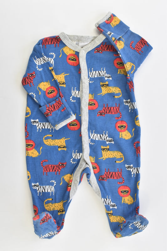 Dymples Size 000 Lions and Tigers Footed Romper